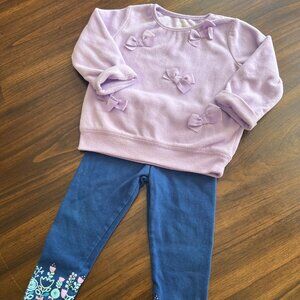 Carter's | 2 pc Purple Sweater Navy Pants Set | 12M | Girls